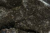 Septarian Dragon Egg Geode - Black Crystals #109966-3